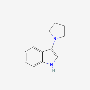 molecular formula C12H14N2 B8540922 3-pyrrolidine-yl-1H-indole 