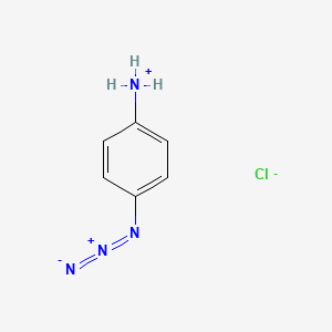 molecular formula C6H7ClN4 B8540935 (4-Azidophenyl)azanium;chloride 