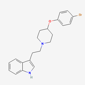 molecular formula C21H23BrN2O B8540997 1h-Indole,3-[2-[4-(4-bromophenoxy)-1-piperidinyl]ethyl]- CAS No. 63843-59-4