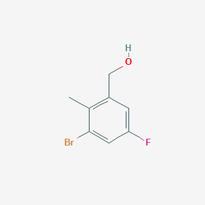 molecular formula C8H8BrFO B8541014 (3-Bromo-5-fluoro-2-methyl-phenyl)-methanol 