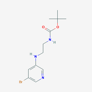 molecular formula C12H18BrN3O2 B8541019 Tert-butyl (2-[(5-bromopyridin-3-yl)amino]ethyl)carbamate 
