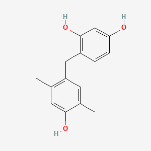 molecular formula C15H16O3 B8541022 4-[(4-Hydroxy-2,5-dimethylphenyl)methyl]benzene-1,3-diol CAS No. 193008-20-7