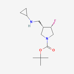 molecular formula C13H23FN2O2 B8541028 (3S,4S)-1-tert-butoxycarbonyl-3-cyclopropylaminomethyl-4-fluoropyrrolidine 