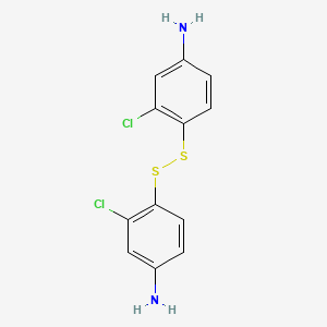molecular formula C12H10Cl2N2S2 B8541086 Bis(4-amino-2-chlorophenyl) disulfide 