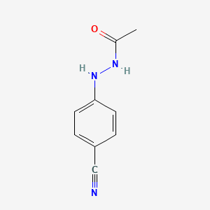 molecular formula C9H9N3O B8541092 N'-(4-cyanophenyl)acetohydrazide 