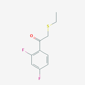 molecular formula C10H10F2OS B8541114 2',4'-Difluoro-2-(ethylthio)acetophenone 