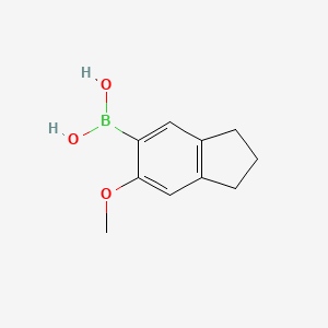 molecular formula C10H13BO3 B8541139 6-Methoxyindane-5-boronic Acid 