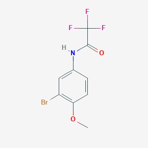 molecular formula C9H7BrF3NO2 B8541155 2-Bromo-4-(trifluoroacetamido)anisole 
