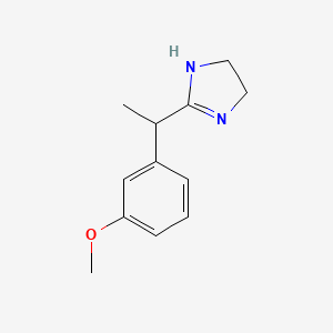 molecular formula C12H16N2O B8541157 Rac-2-[1-(3-methoxy-phenyl)-ethyl]-4,5-dihydro-1h-imidazole 