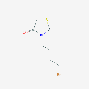 molecular formula C7H12BrNOS B8541160 3-(4-Bromobutyl)-4-thiazolidinone 