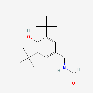 molecular formula C16H25NO2 B8541166 N-formyl-3,5-di-tert.butyl-4-hydroxybenzyl-amine 