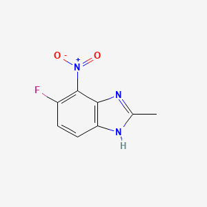 molecular formula C8H6FN3O2 B8541174 5-fluoro-2-methyl-4-nitro-1H-benzo[d]imidazole 