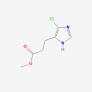 molecular formula C7H9ClN2O2 B8541176 3-(5-chloro-3H-imidazol-4-yl)-propionic acid methyl ester 