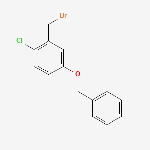 molecular formula C14H12BrClO B8541177 3-(Bromomethyl)-4-chlorophenyl phenylmethyl ether 