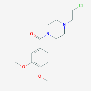 molecular formula C15H21ClN2O3 B8541179 2-[4-(3,4-Dimethoxybenzoyl)-1-piperazinyl]ethyl chloride 