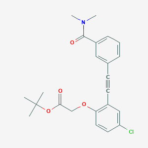 molecular formula C23H24ClNO4 B8541187 Tert-butyl 2-[4-chloro-2-[2-[3-(dimethylcarbamoyl)phenyl]ethynyl]phenoxy]acetate 