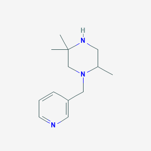 molecular formula C13H21N3 B8541191 2,5,5-Trimethyl-1-(pyridin-3-ylmethyl)piperazine 