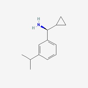 molecular formula C13H19N B8541200 (1S)Cyclopropyl[3-(methylethyl)phenyl]methylamine 