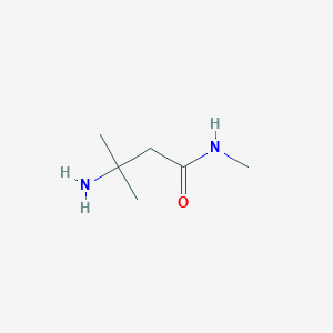 molecular formula C6H14N2O B8541217 N-methyl-3-amino-3-methyl-butyramide 