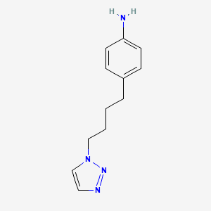 molecular formula C12H16N4 B8541221 4-(4-[1,2,3]Triazol-1-yl-butyl)-phenylamine 