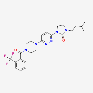 Piperazine,1-[6-[3-(3-methylbutyl)-2-oxo-1-imidazolidinyl]-3-pyridazinyl]-4-[2-(trifluoromethyl)benzoyl]-