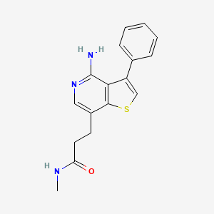 molecular formula C17H17N3OS B8541328 3-(4-Amino-3-phenylthieno[3,2-c]pyridin-7-yl)-n-methylpropanamide CAS No. 832694-13-0