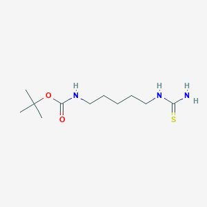 molecular formula C11H23N3O2S B8541338 (5-Thioureido-pentyl)-carbamic acid tert-butyl ester 