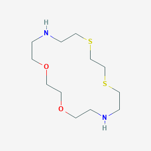 molecular formula C12H26N2O2S2 B8541349 1,4-Dioxa-10,13-dithia-7,16-diazacyclooctadecane CAS No. 28843-76-7