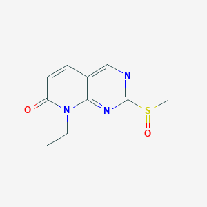 molecular formula C10H11N3O2S B8541364 8-Ethyl-2-(methylsulfinyl)pyrido[2,3-d]pyrimidin-7(8H)-one CAS No. 211244-83-6