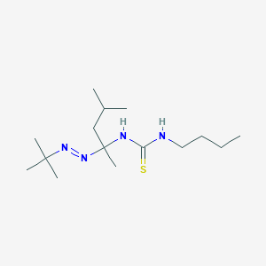 B8541392 N-Butyl-N'-{2-[(E)-tert-butyldiazenyl]-4-methylpentan-2-yl}thiourea CAS No. 57909-77-0