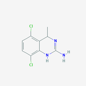 molecular formula C9H9Cl2N3 B8541426 5,8-Dichloro-4-methyl-3,4-dihydro-quinazolin-2-ylamine 