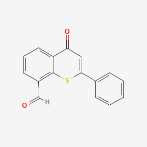 molecular formula C16H10O2S B8541508 4-Oxo-2-phenyl-4H-1-benzothiopyran-8-carbaldehyde CAS No. 94127-71-6