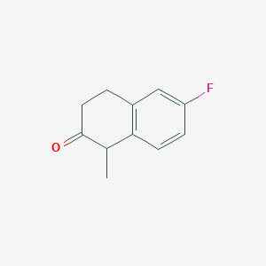 molecular formula C11H11FO B8541517 6-Fluoro-1-methyl-2-tetralone 