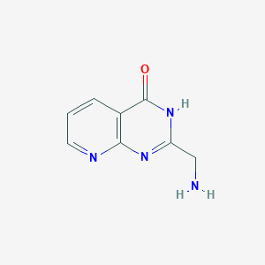 molecular formula C8H8N4O B8541553 2-aminomethyl-3H-pyrido[2,3-d]pyrimidin-4-one 