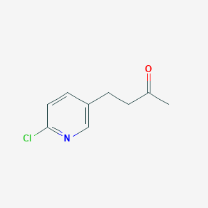 molecular formula C9H10ClNO B8541559 4-(6-Chloropyridin-3-yl)butan-2-one 