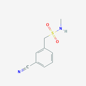 molecular formula C9H10N2O2S B8541567 1-(3-cyanophenyl)-N-methylmethanesulfonamide 
