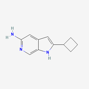 molecular formula C11H13N3 B8541585 2-cyclobutyl-1H-pyrrolo[2,3-c]pyridin-5-amine 