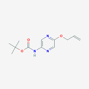 molecular formula C12H17N3O3 B8541591 5-Allyloxy-pyrazin-2-yl-carbamic acid tert-butyl ester 