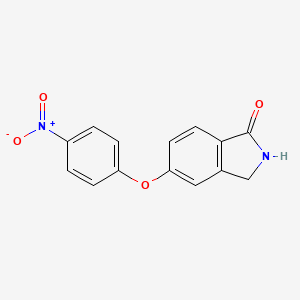 molecular formula C14H10N2O4 B8541604 1h-Isoindol-1-one,2,3-dihydro-5-(4-nitrophenoxy)- 