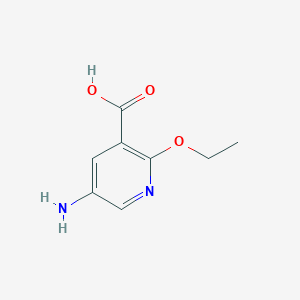 molecular formula C8H10N2O3 B8541623 5-Amino-2-ethoxynicotinic acid 