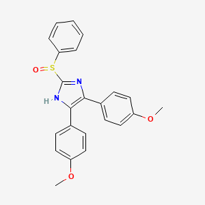 molecular formula C23H20N2O3S B8541634 2-(Benzenesulfinyl)-4,5-bis(4-methoxyphenyl)-1H-imidazole CAS No. 81527-39-1