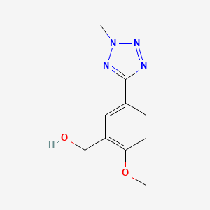 molecular formula C10H12N4O2 B8541647 (2-Methoxy-5-(2-methyl-2H-tetrazol-5-yl)phenyl)methanol 