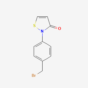 molecular formula C10H8BrNOS B8541655 2-(4-Bromomethylphenyl)isothiazol-3-one 