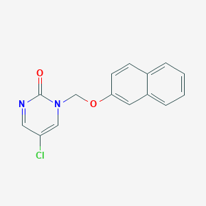 molecular formula C15H11ClN2O2 B8541658 5-Chloro-1-{[(naphthalen-2-yl)oxy]methyl}pyrimidin-2(1H)-one CAS No. 83768-40-5