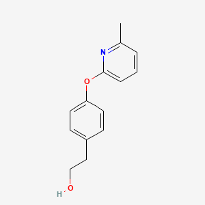 molecular formula C14H15NO2 B8541666 2-(4-((6-Methylpyridin-2-yl)oxy)phenyl)ethanol 