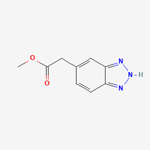 molecular formula C9H9N3O2 B8541696 Methyl (benzotriazol-5-yl)acetate 