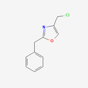 molecular formula C11H10ClNO B8541701 2-Benzyl-4-chloromethyloxazole 