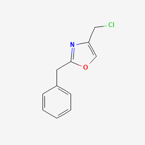 molecular formula C11H10ClNO B8541701 2-benzyl-4-(chloromethyl)-1,3-oxazole 