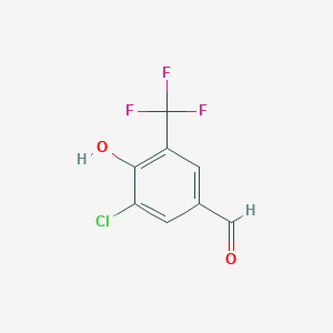 molecular formula C8H4ClF3O2 B8541704 3-Chloro-4-hydroxy-5-trifluoromethyl-benzaldehyde 