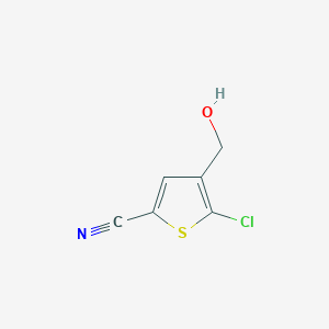 molecular formula C6H4ClNOS B8541748 5-Chloro-4-hydroxymethylthiophene-2-carbonitrile 